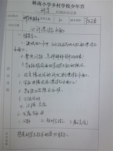 科学社团活动记录8