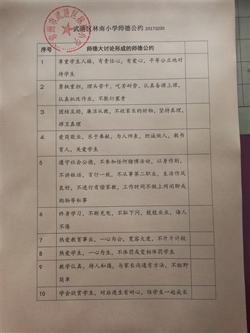 林南小学师德公约