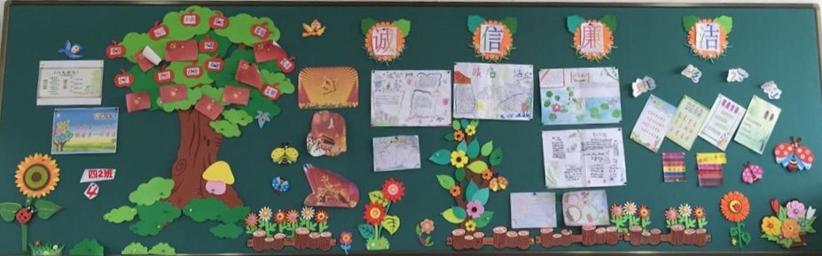 四2班黑板报：诚信廉洁（唐佳）.jpg