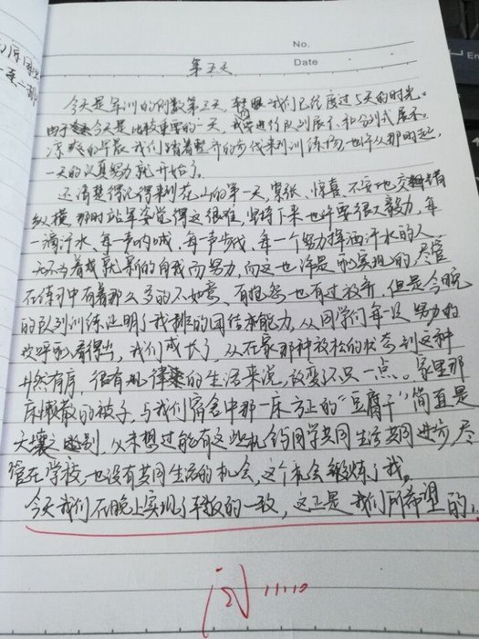 高一（2）班_军训感言摘录5