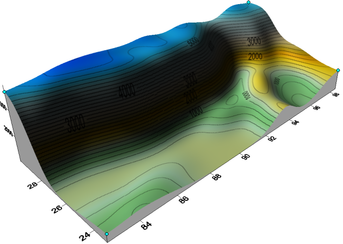 global_mapper、surfer和google_earth结合制作的等高线