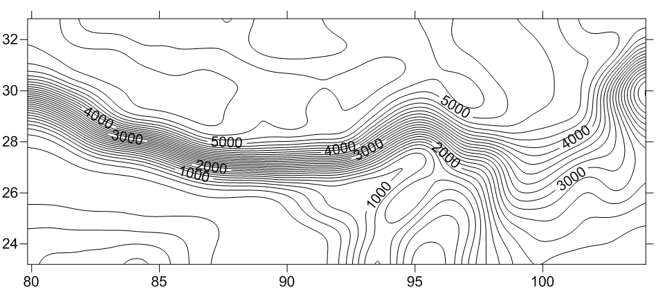 global_mapper、surfer和google_earth结合制作的等高线