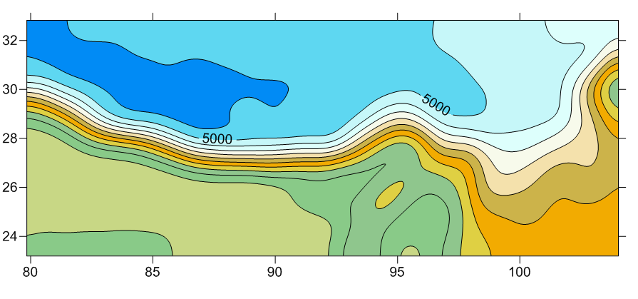 global_mapper、surfer和google_earth结合制作的等高线