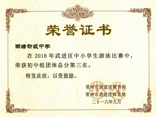 2018.9.18.2018年武进区中小学生游泳比赛团体总分第三名.jpg