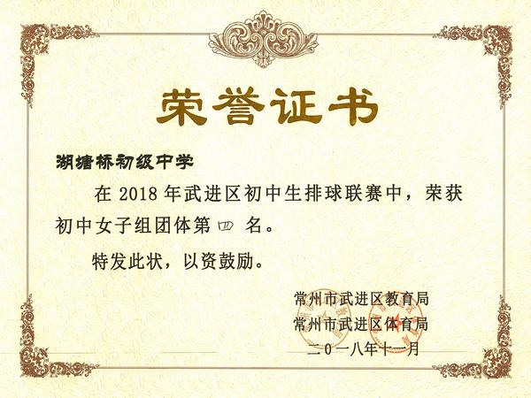 2018年区初中生排球比赛初中女子组团体第四名.jpg
