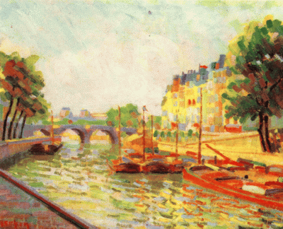 《风景》法国画家 赫尔平