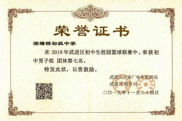 2019年武进区初中生校园篮球联赛初中男子组团体第七名.jpg