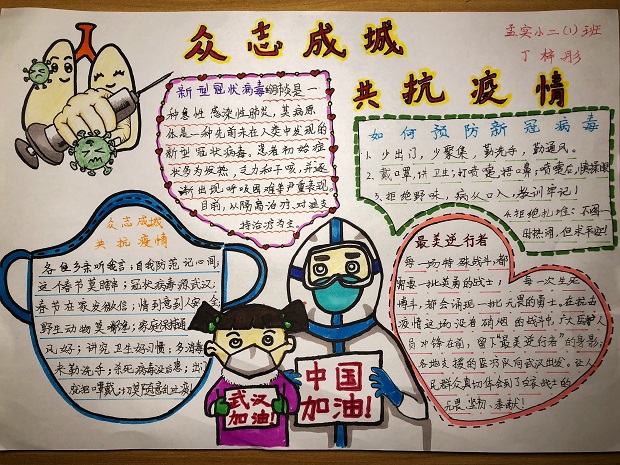 孟河实验小学二1 丁梓彤《众志成城  共抗疫情 》.jpg