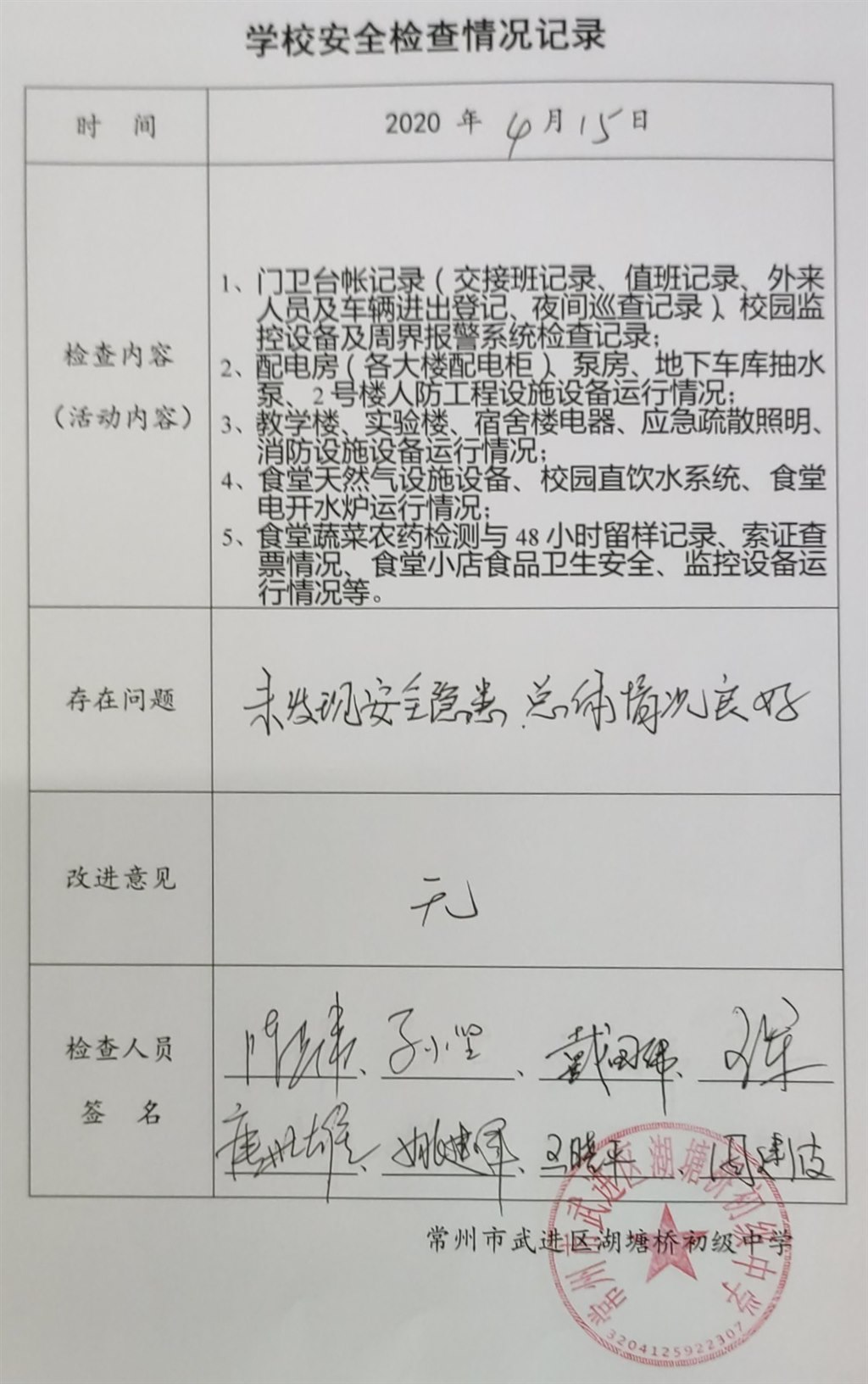 2020年4月学校安全检查情况记录（湖塘桥初级中学）.jpg