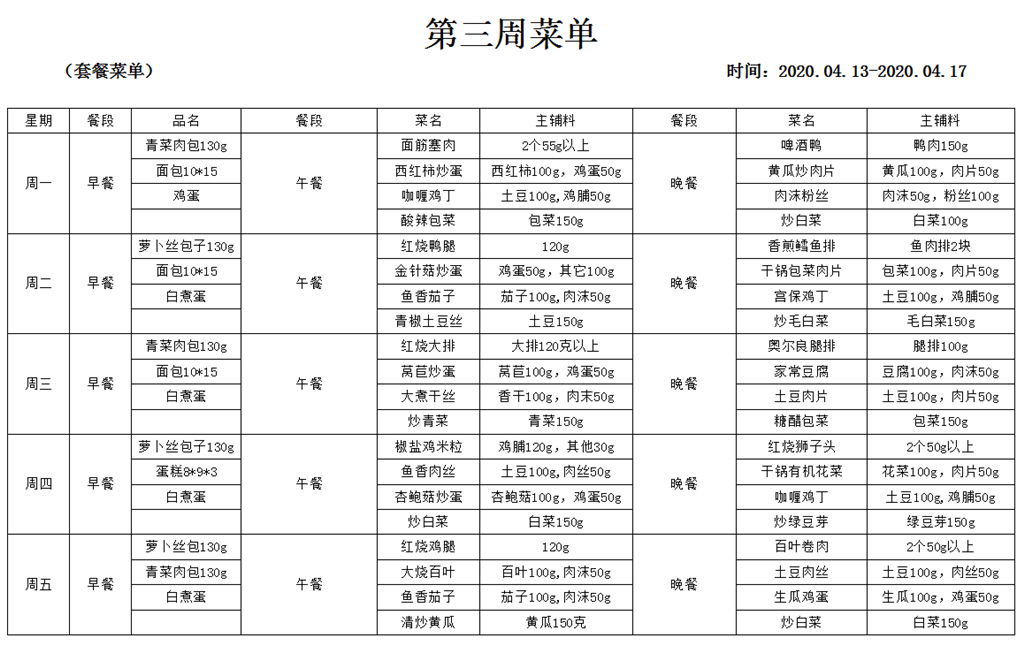 2019-2020学年第二学期北郊高中第3周菜单.png