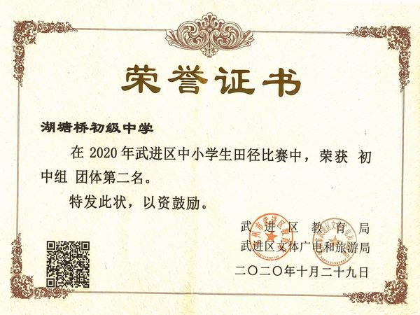 2020.10.29.2020年武进区中小学生田径运动会团体总分第二名.jpg