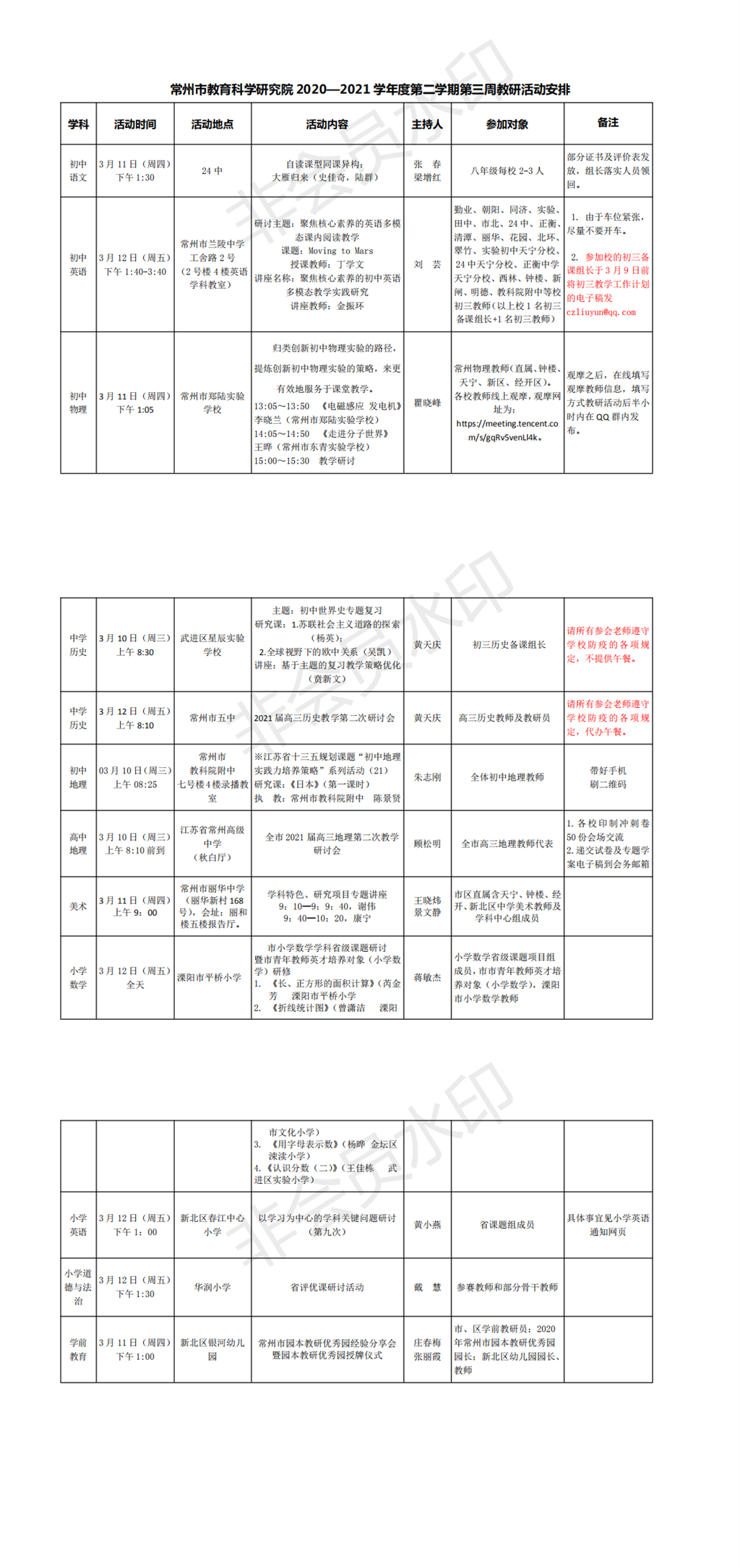 常州市教育科学研究院2020—2021学年度第二学期第三周教研活动安排_0.png