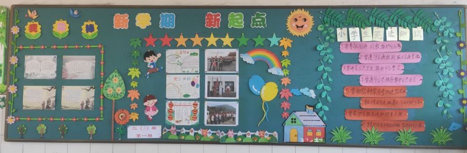 三（3）中队黑板报第一期 新学期新起点.jpg