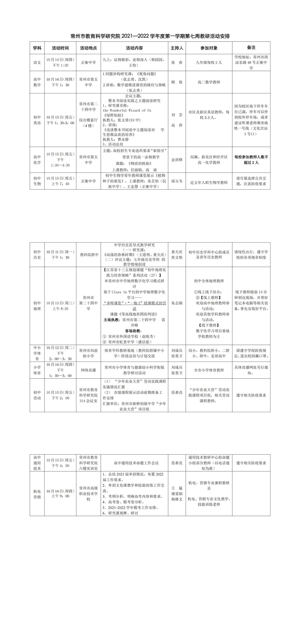 常州市教育科学研究院2021—2022学年度第一学期第七周教研活动安排_00.jpg