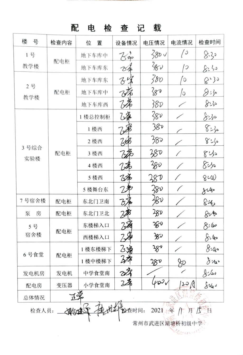 2021年11月配电检查记载（湖塘桥初级中学）.jpg