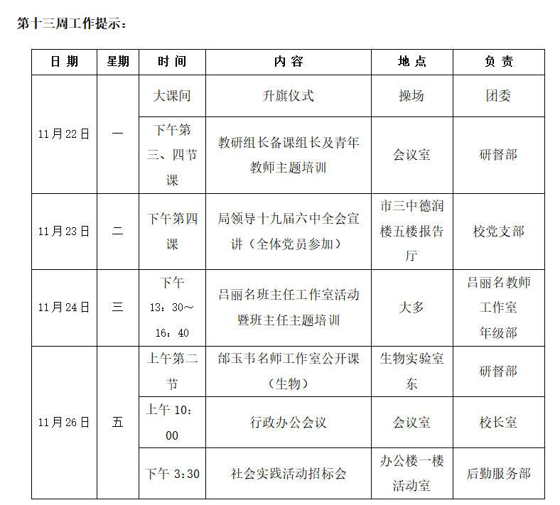 2021-2022学年第一学期第十三周工作安排.png