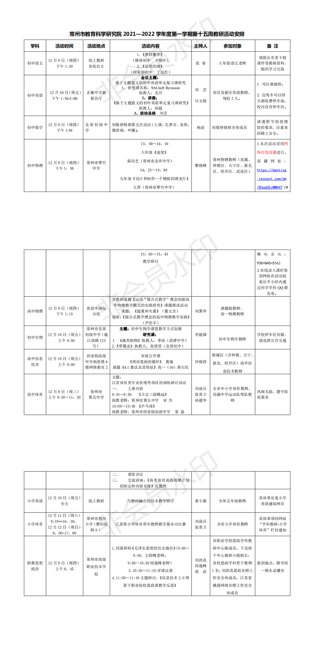 常州市教育科学研究院2021—2022学年度第一学期第十五周教研活动安排_0.png