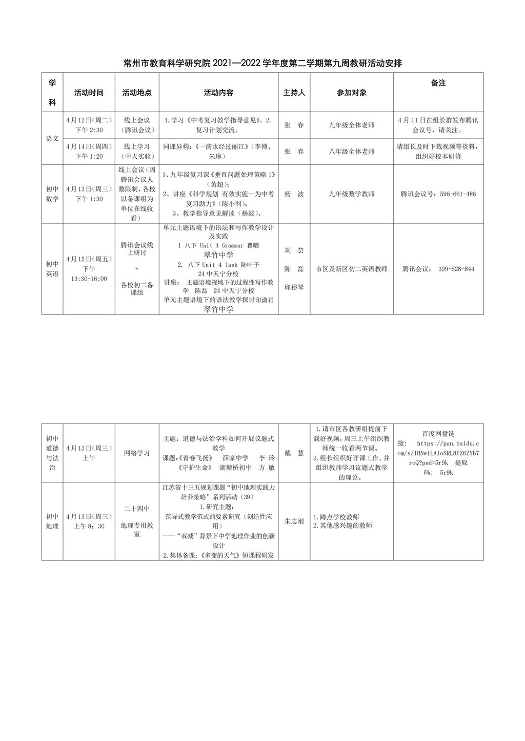 常州市教育科学研究院2021—2022学年度第二学期第九周教研活动安排_00.jpg