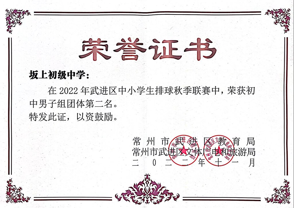 2022.11  武进区中小学生排球秋季联赛初中男子团体第二.jpg