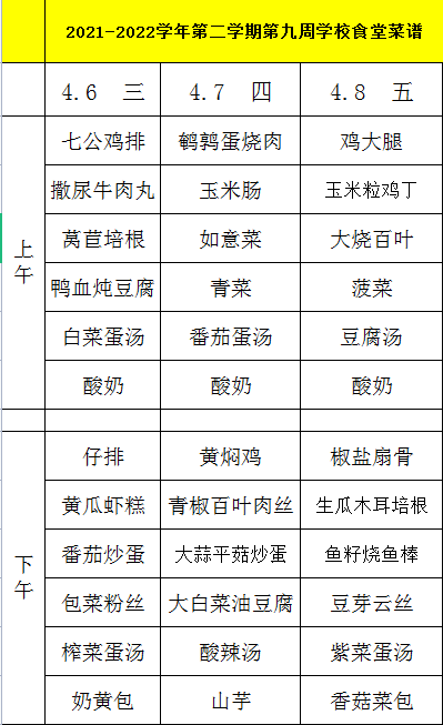 2021-2022学年第二学期第九周学校食堂菜谱.png