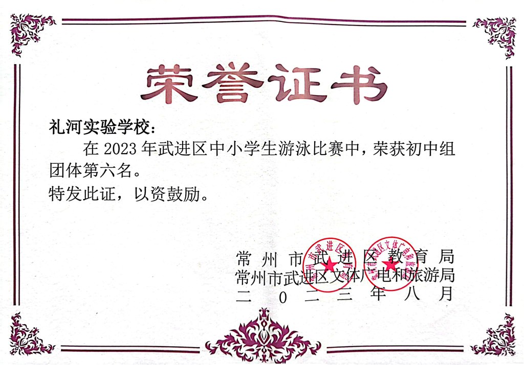 2023.8--2023年武进区中小学游泳比赛荣获初中组团体第六名.jpg