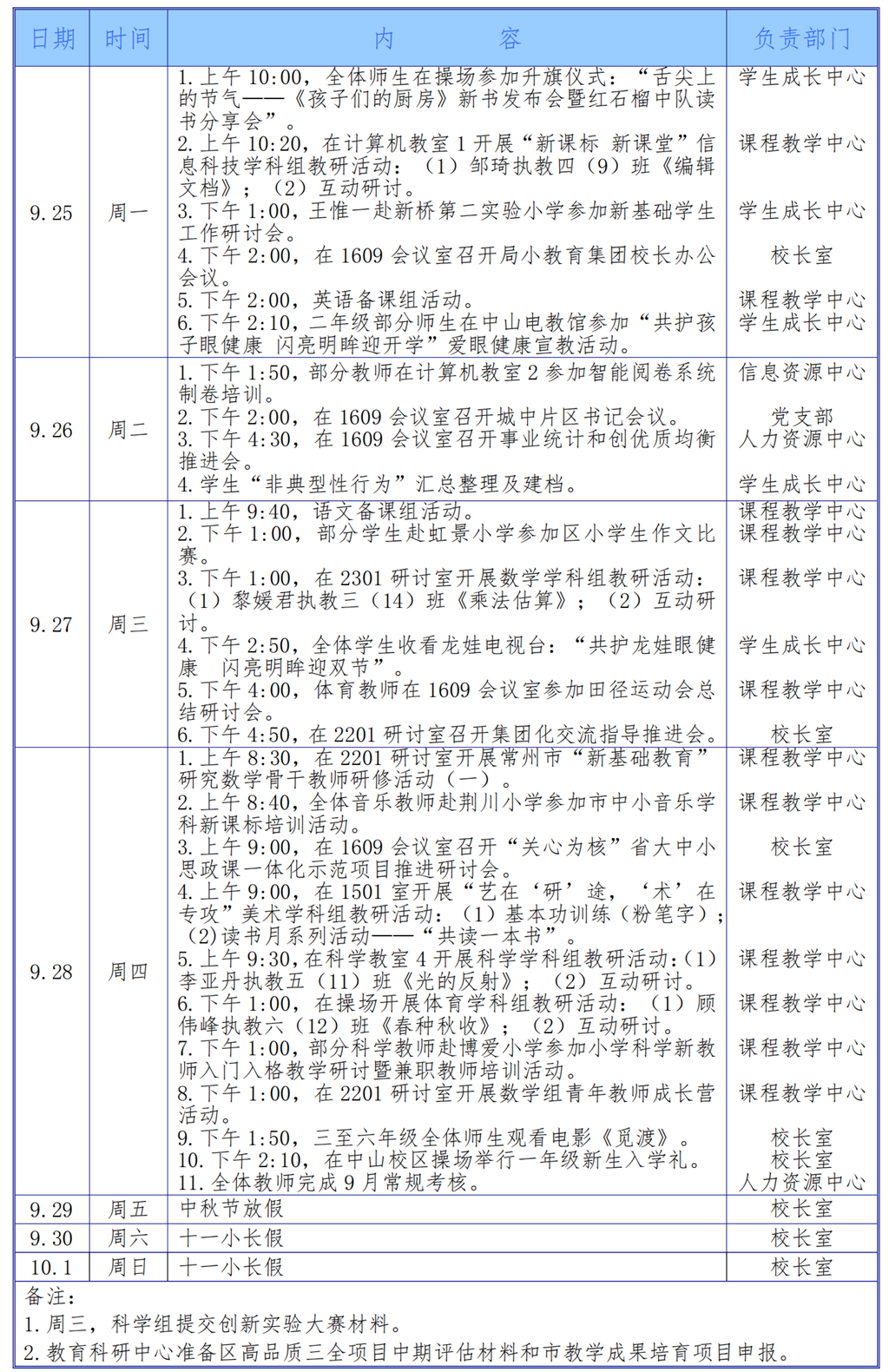 2023学年第一学期第四周工作安排（9月25日-10月1日）_00(1).png