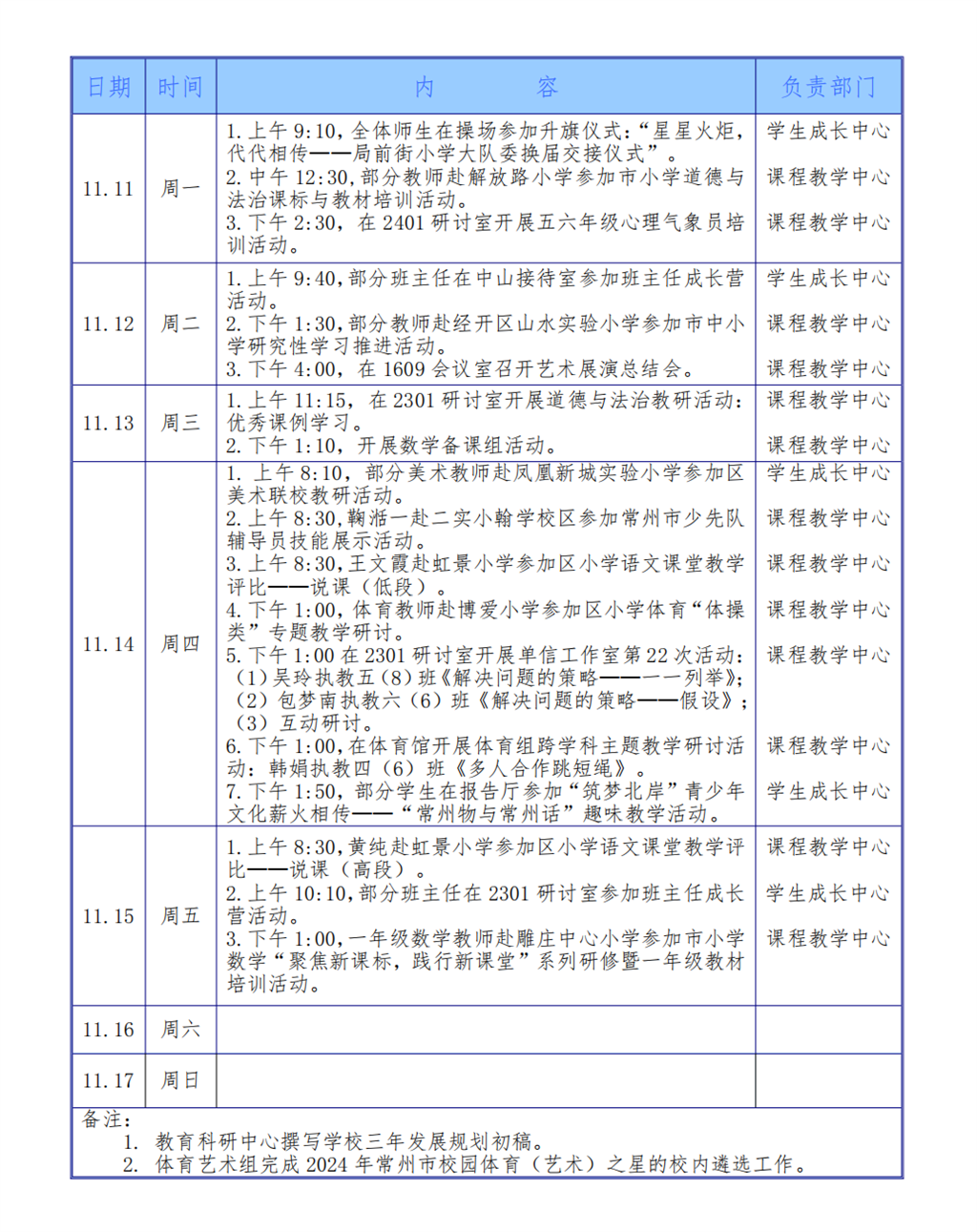 2024学年第一学期第十一周工作安排（11月4日-11月10日)_00.png