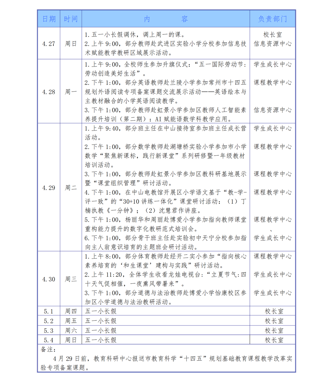 2024学年第二学期第十二周工作安排（4月27日-5月4日)_00.png