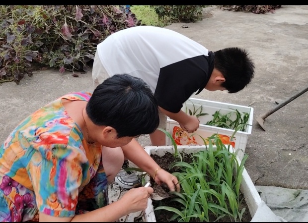 1帮外婆种菜,外婆夸我长大了.jpg